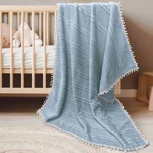 Cobertor_Pom_Pom_Celeste_Regina_Baby_Vista_Principal